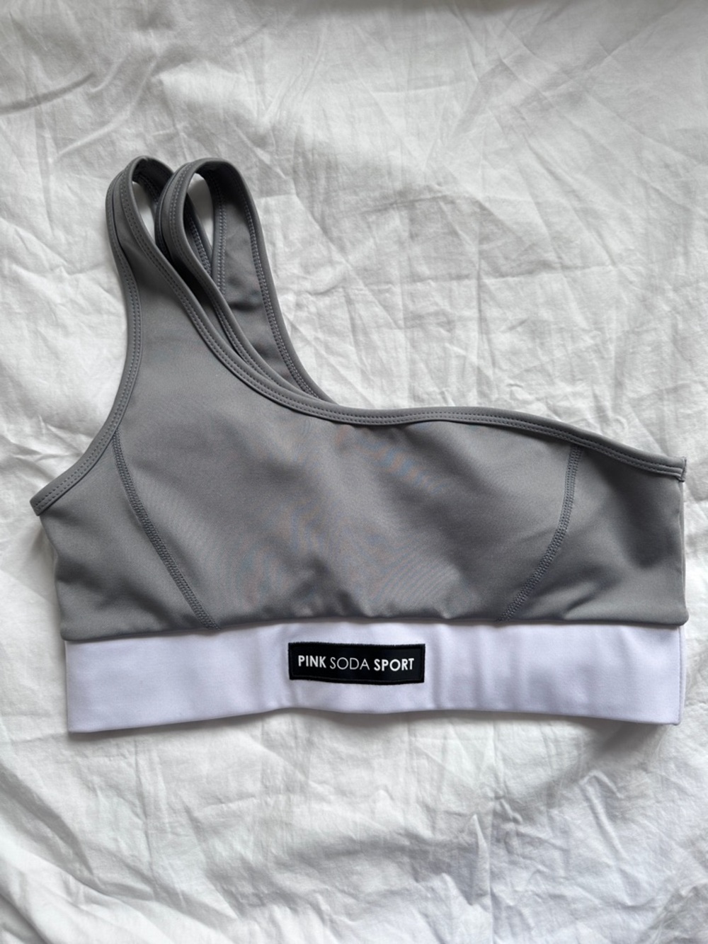 Pink Soda Asymmetrical Sports Bra